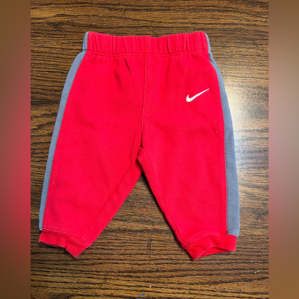 Nike boys red 6-9 months jogger sweatpants B1G1 50% off